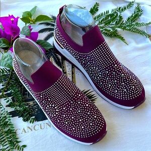 📦 REDUCED! Purple Sneakers with Sparkly Rhinestones